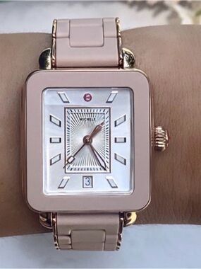 Michele Deco Sport Ceramic Link Watch